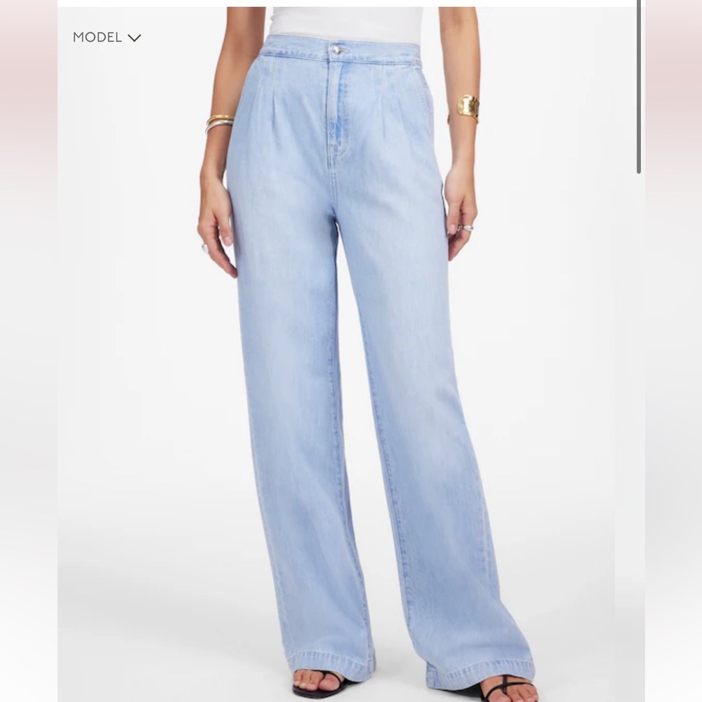 Madewell Light Wash Wide Leg Jeans